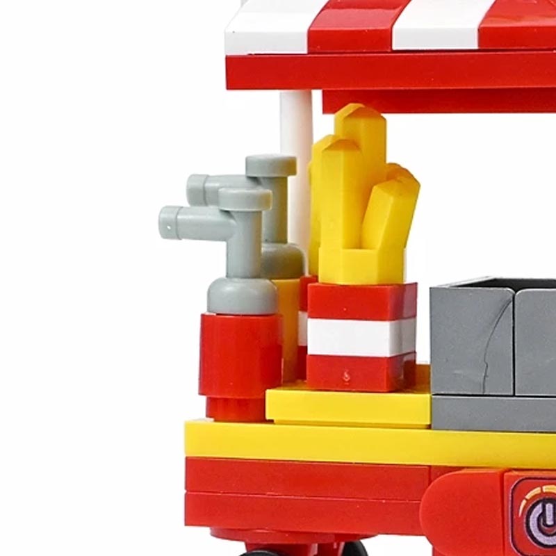 Lego Set City - Мини-модель фудтрака для фастфуда с навесом,