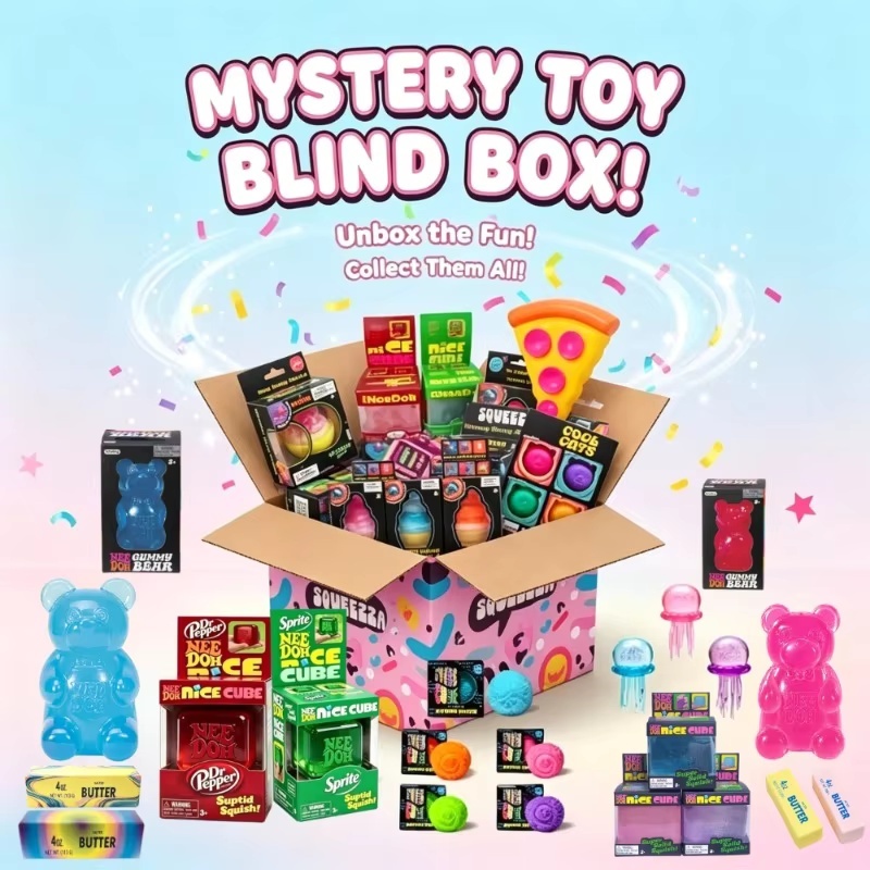 Mystery Box Blind Bag - Набор милых игрушек-антистресс 2026: кубики и